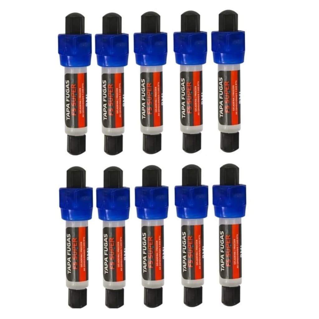 KIT 10 Tapa Fugas F5 Super 8ML S/ Mangueira Dose Única