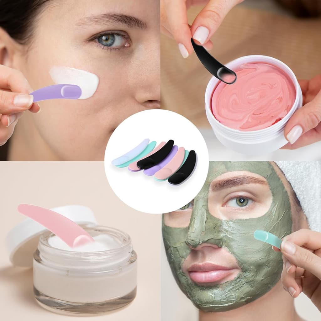1Un Espátula Plástica Para Creme Ceras Depilatórias Redonda Resistente