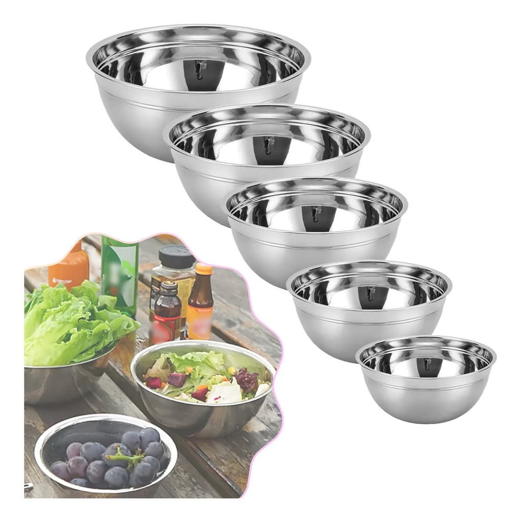 Tigela Bowl Aço Inox Gourmet Profissional Chef Culinária Cozinha