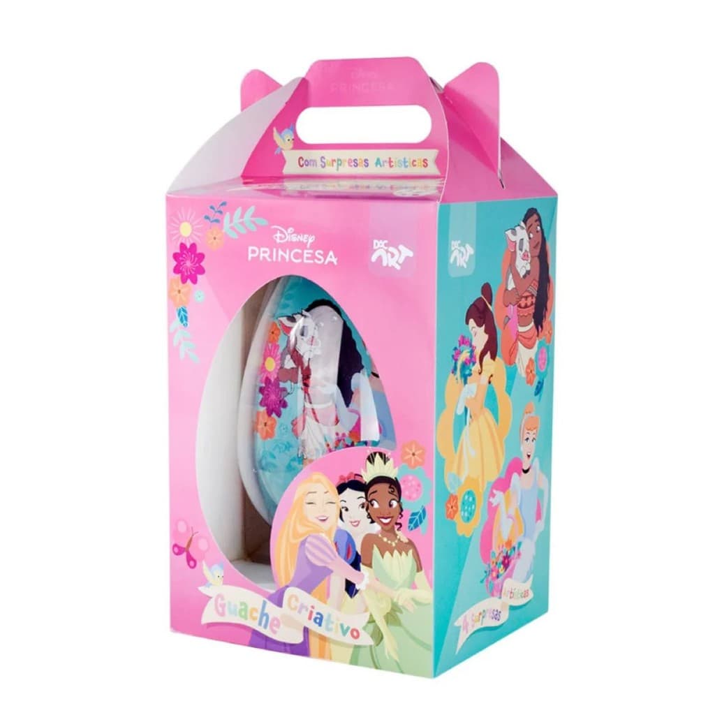 GUACHE CRIATIVO DISNEY PRINCESAS EM FORMATO DE OVO SURPRESA