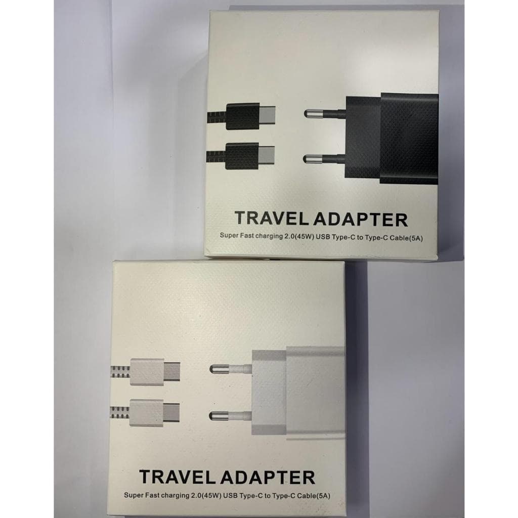 Carregador Completo Typo C 45W Caixa Branca Travel Adapterm