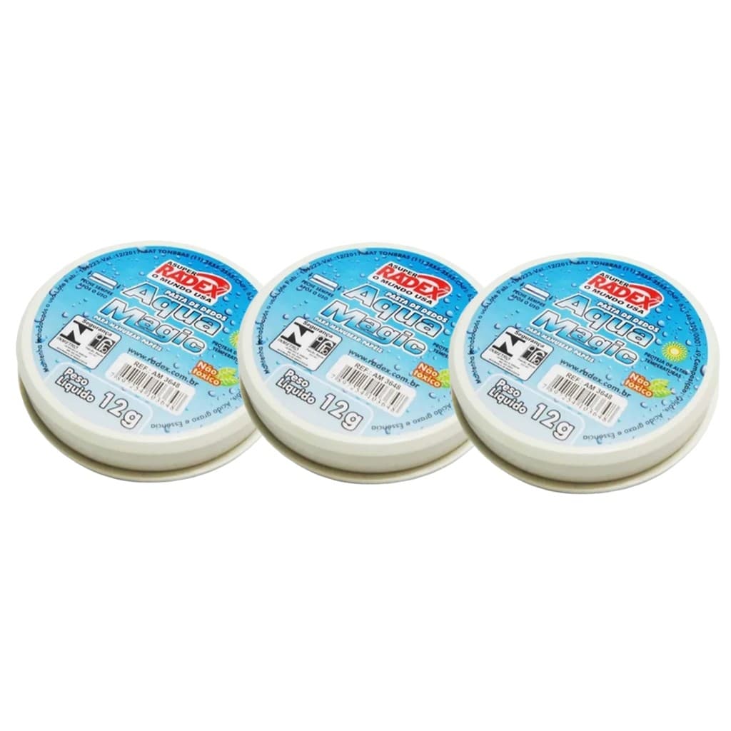 Kit C/3 Molha Dedo Aqua Magic - Radex