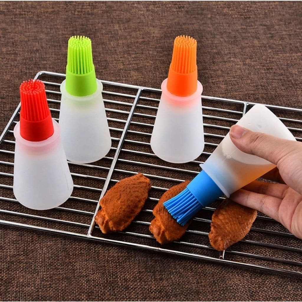 Pincel Culinário Com Reservatório Cozinha Untador Frigideira Óleo Confeiteiro 60ml