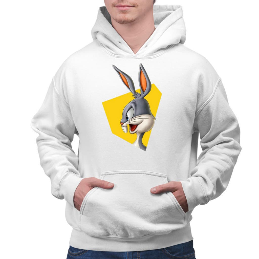 Moletom Canguru Pernalonga Com Cordão Ajustável Capuz Blusa De Frio Personalizada