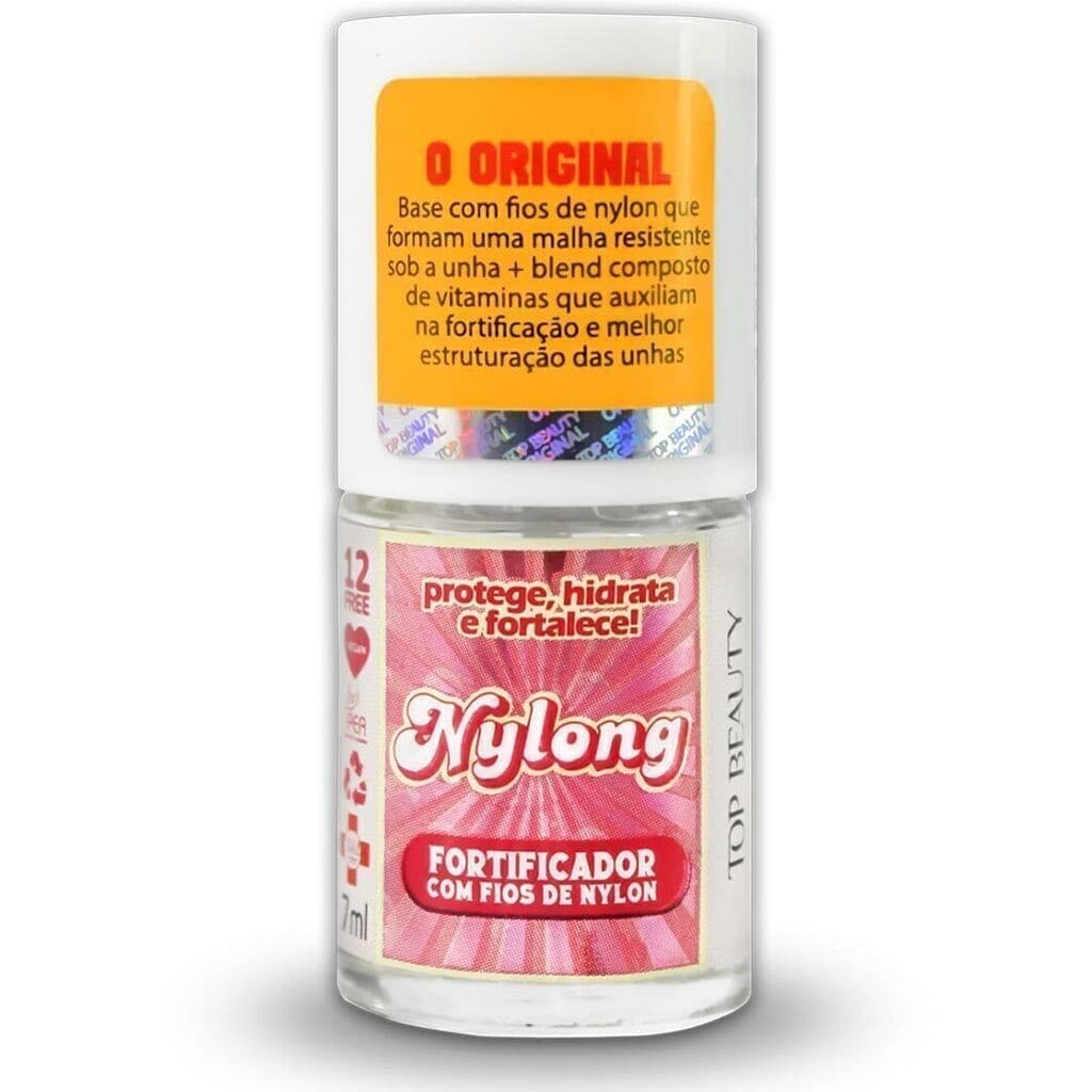 Base de Unha Fortificadora Nylong com Fios de Nylon 7ml Top Beauty