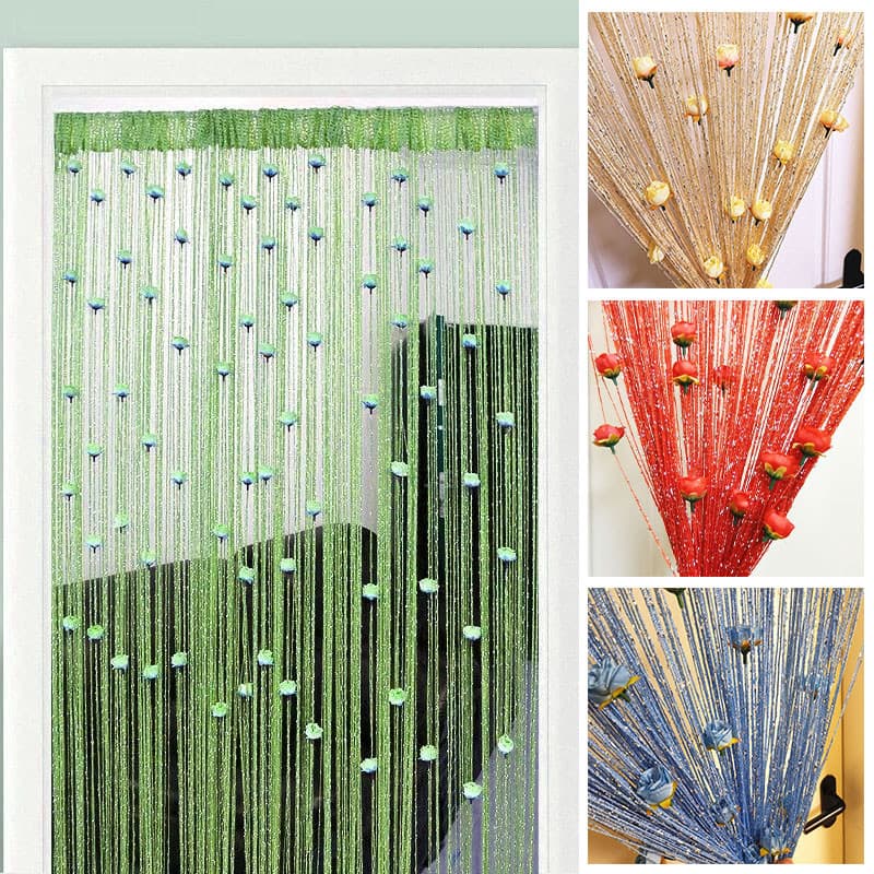 Flor Rose Romântica Linha Pastoral Cortina Sala De Estar Cortinas Divisórias Decoração De Casa Decoracao De Quarto