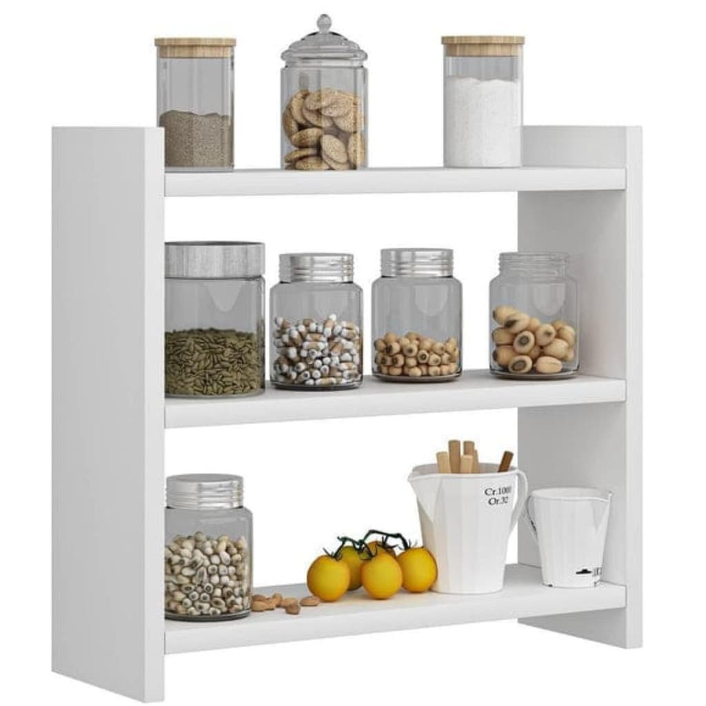 SUPORTE PORTA TEMPERO DE BALCAO OU PIA MDF 40CM BRANCO