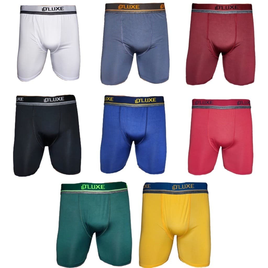 Kit 4 Bermuda Cueca Boxer Long Leg térmica Adulto masculino Futebol Longa Masculina Academia leggings Microfibra
