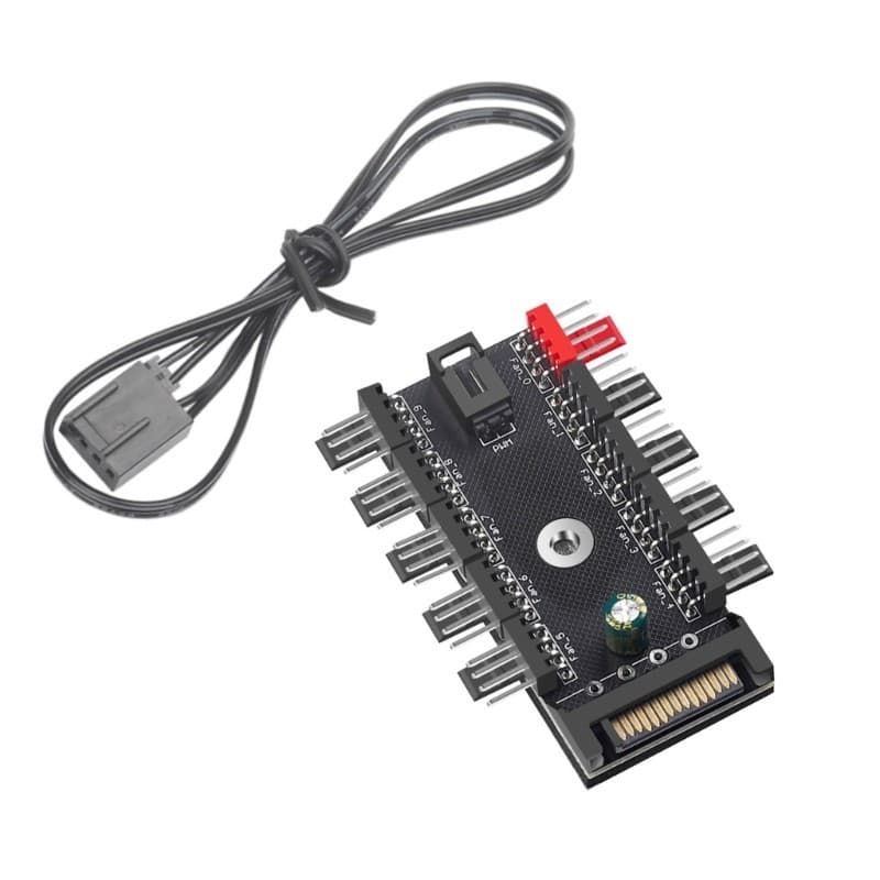 Motherboards 4Pin PWM Cooling Fan HUBs Splitters Speed Regulator for PC Case