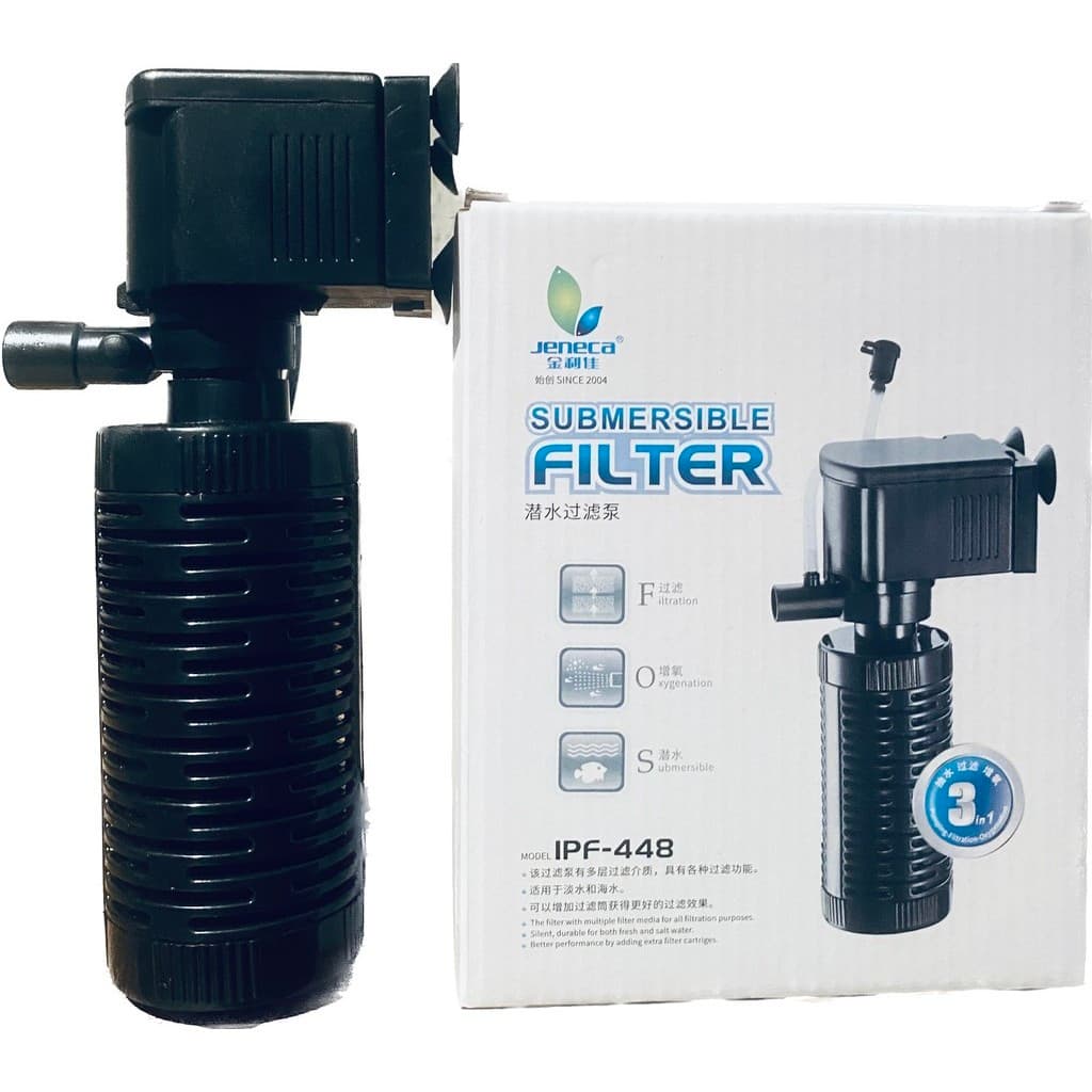 Bomba Submersa Com Filtro 1200l/h 110v Jeneca Ipf-448