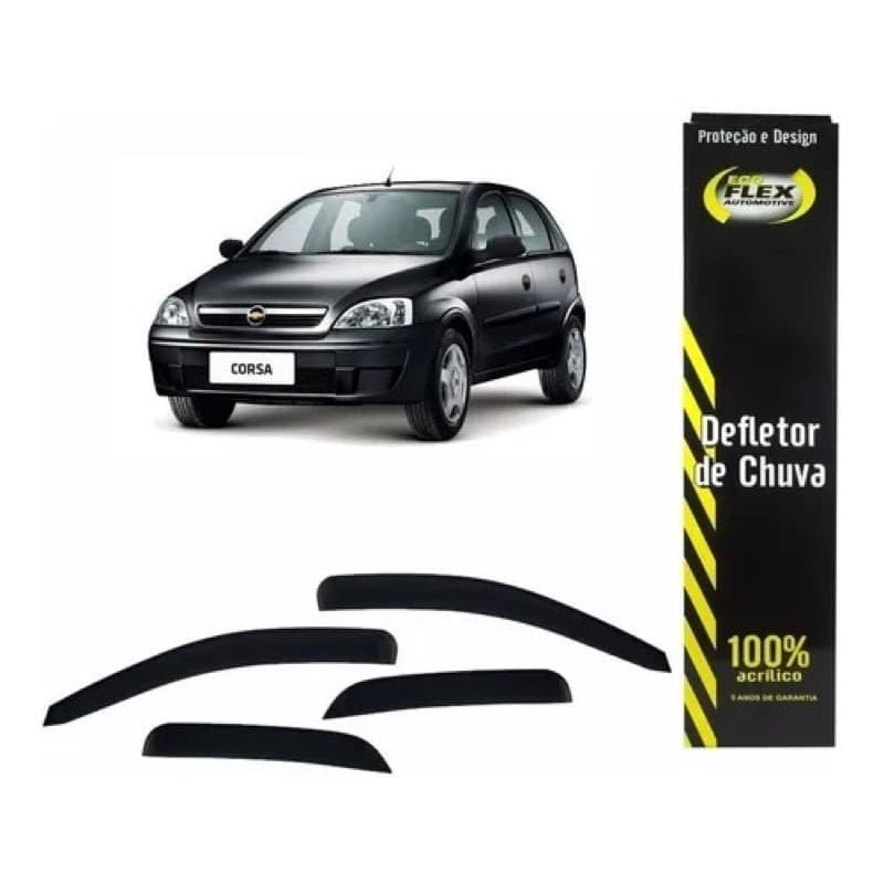 Calha De Chuva Defletor 4 Portas Corsa Sedan Hatch Segunda Geração Com A Frente Montana 70001A