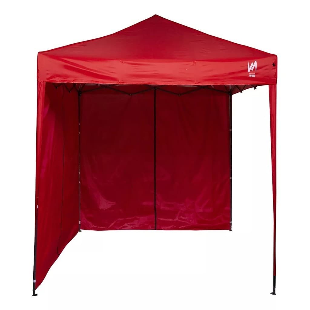 Gazebo 2x2 PC Vermelho + 2 Paredes Poliéster Vermelha