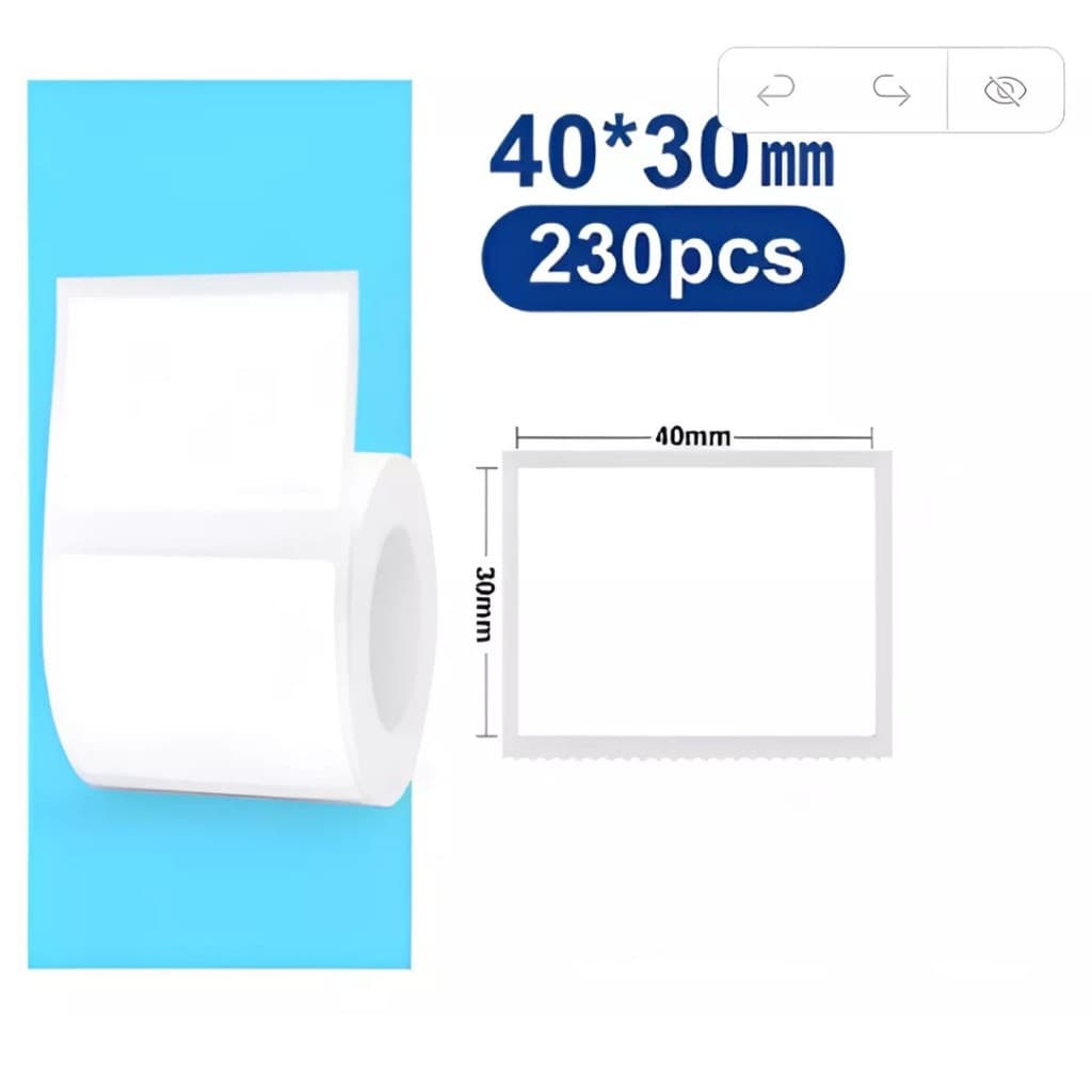 Rolo de Etiqueta  40x30mm p/ Niimbot B1/b21 3 B3s
