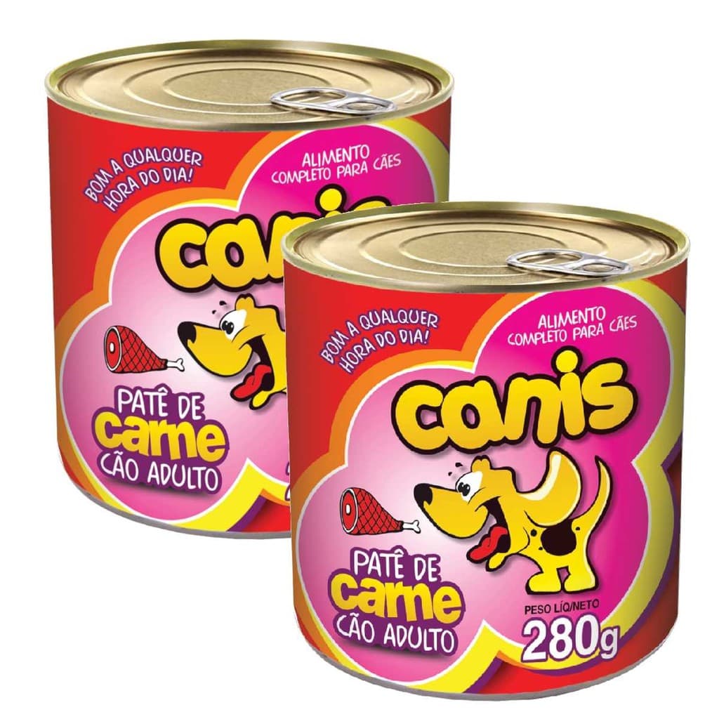 Ração Sache Para Cachorro Canis Adulto Carne 280gr Kit 2un