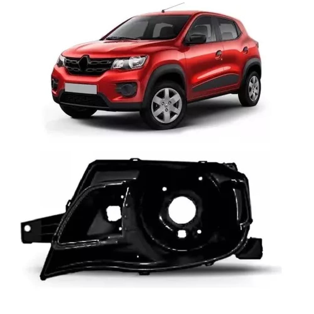 CARCACA ESQUERDA FAROL RENAULT KWID 2017/2018/2019/2020/2021