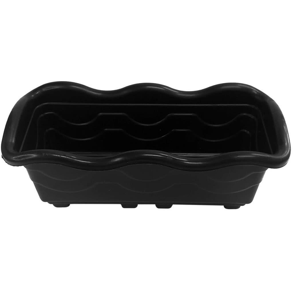JARDINEIRA/FLOREIRA PRETA MEDIA 37X17X14CM 3,5 LTS DE PLASTICO 260 INJEPLASTEC