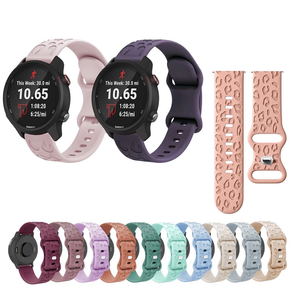 Pulseira De Silicone De 18mm 20mm 22mm Para Garmin Forerunner 265 255 70/170 245 255S 265S 245M 645 645M 55 158 165 Músi