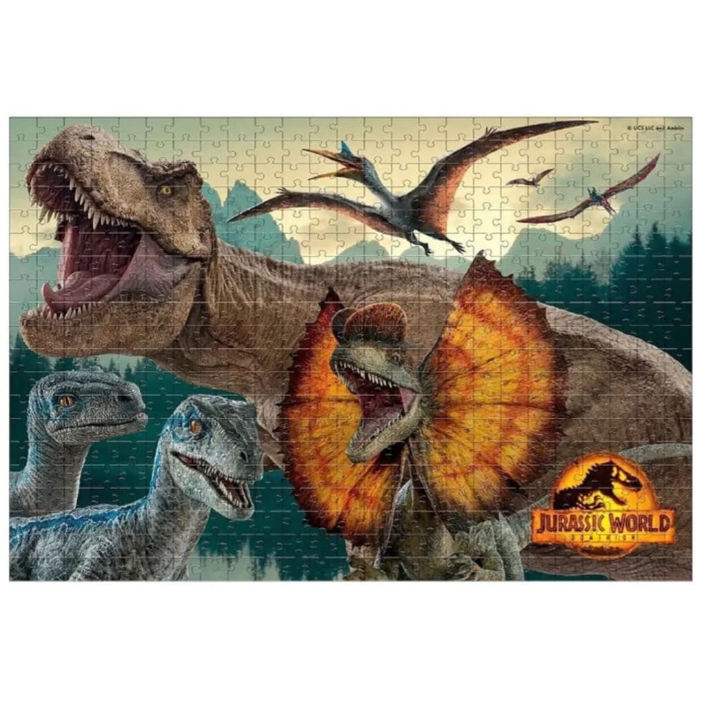 Quebra Cabeça 500 Pças Jurassic Park World Dinossauro Grande