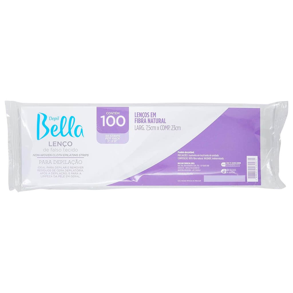 Papel Para Depilação Com Cera Roll-on Depil Bella 100 Folhas TNT Resistente 7,5x23cm