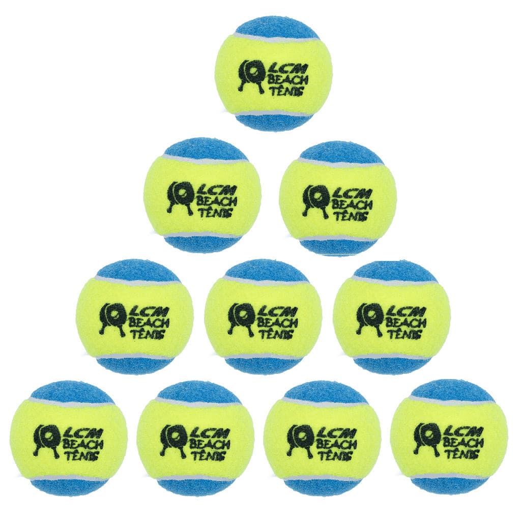 KIT com 10 Bolas Beach Tennis Bolinha Tênis Praia LCM AZUL