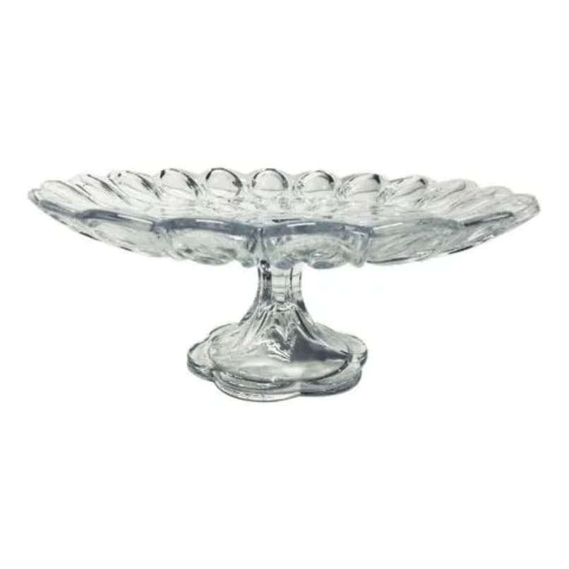 Centro de Mesa/Boleira de Cristal com pé