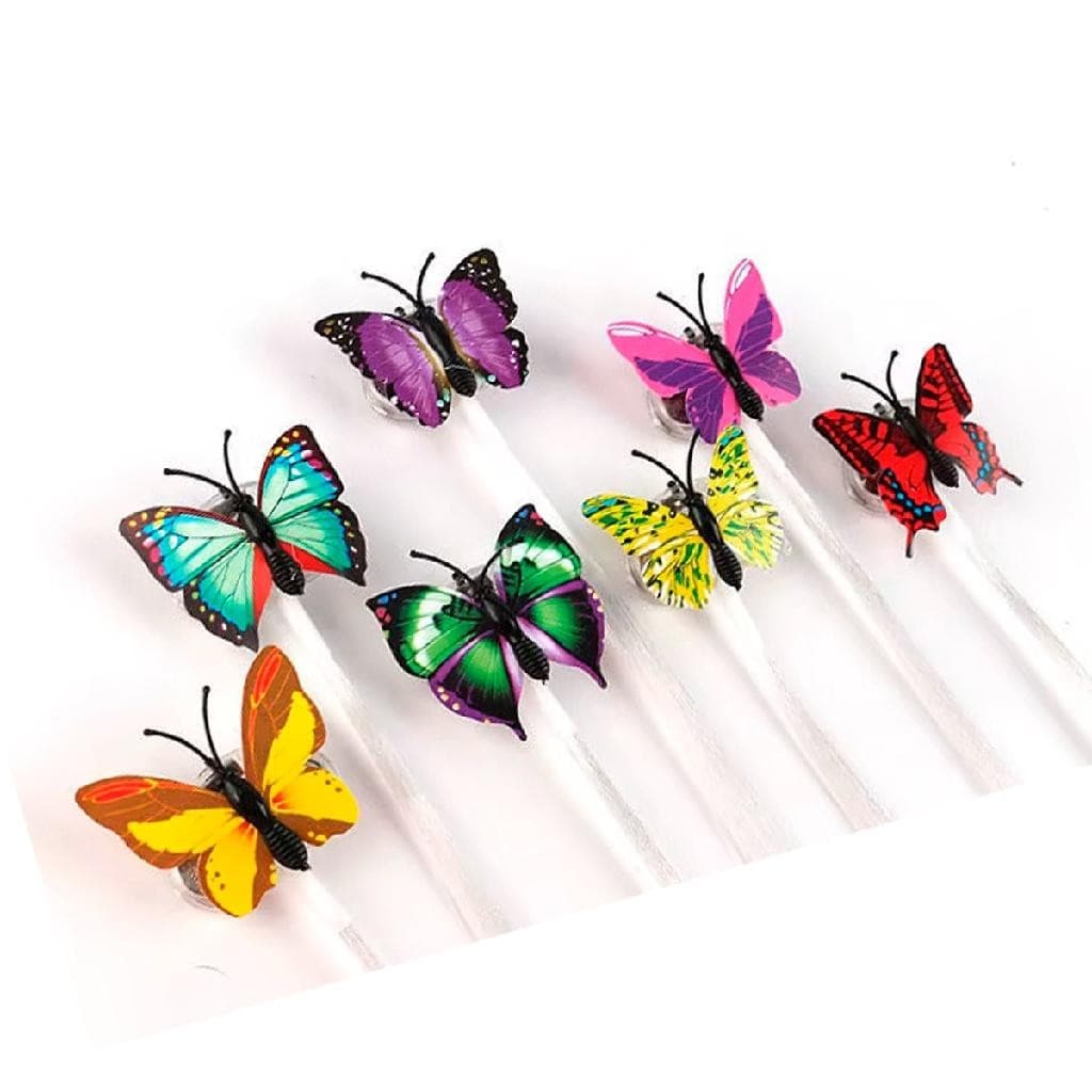 kit 6 Presilhas de Led Butterfly de cabelo carnaval bloco