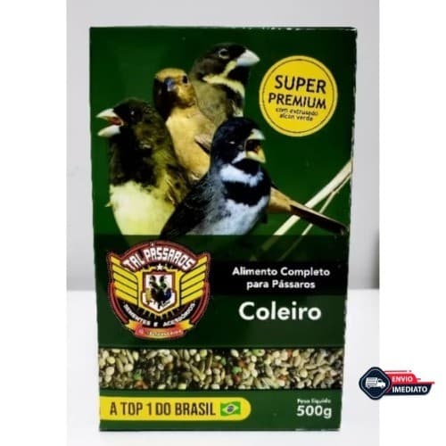 Ração CAIXA VERDE Coleira Coleiro Coleirinha Super Premium Alcon 500g -Tal Pássaros Alta Performance