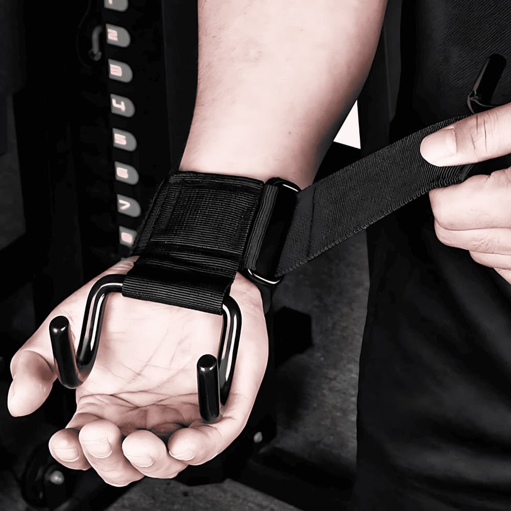 Luva Academia Com Munhequeira Strap Musculação Gancho Straps Strep Strepe Musculacao Luvas Grip
