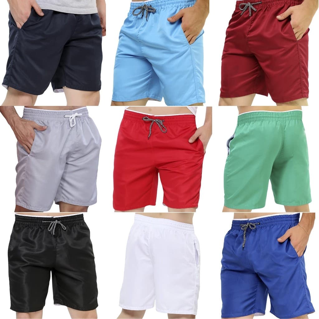Short Masculino Mauricinho Liso Antiodor Esportivo Academia Skate Basquete Praia