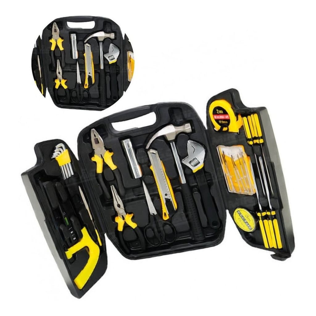 KIT  Ferramentas 26 Peças Serviço Domésticos Completa Completa Cor Preto