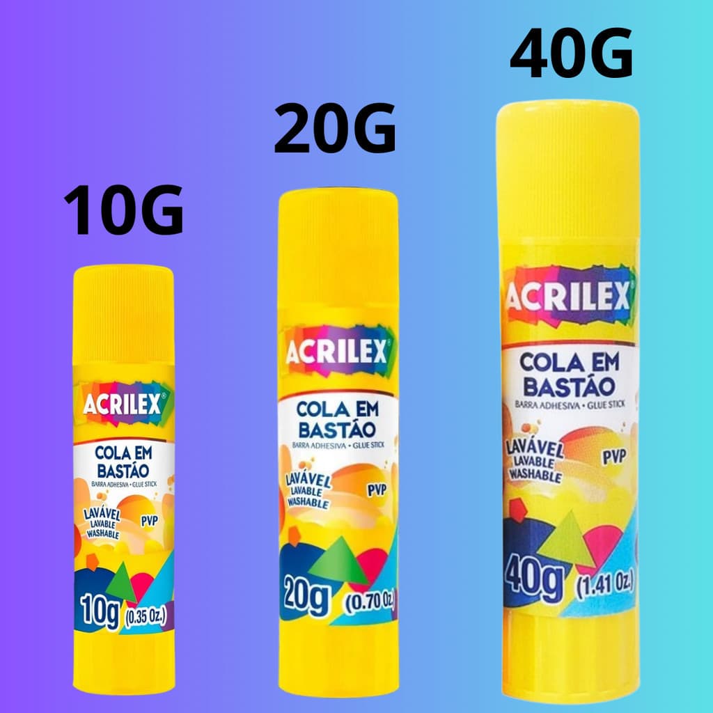 Cola em Bastão Acrilex  10g 20g 40g