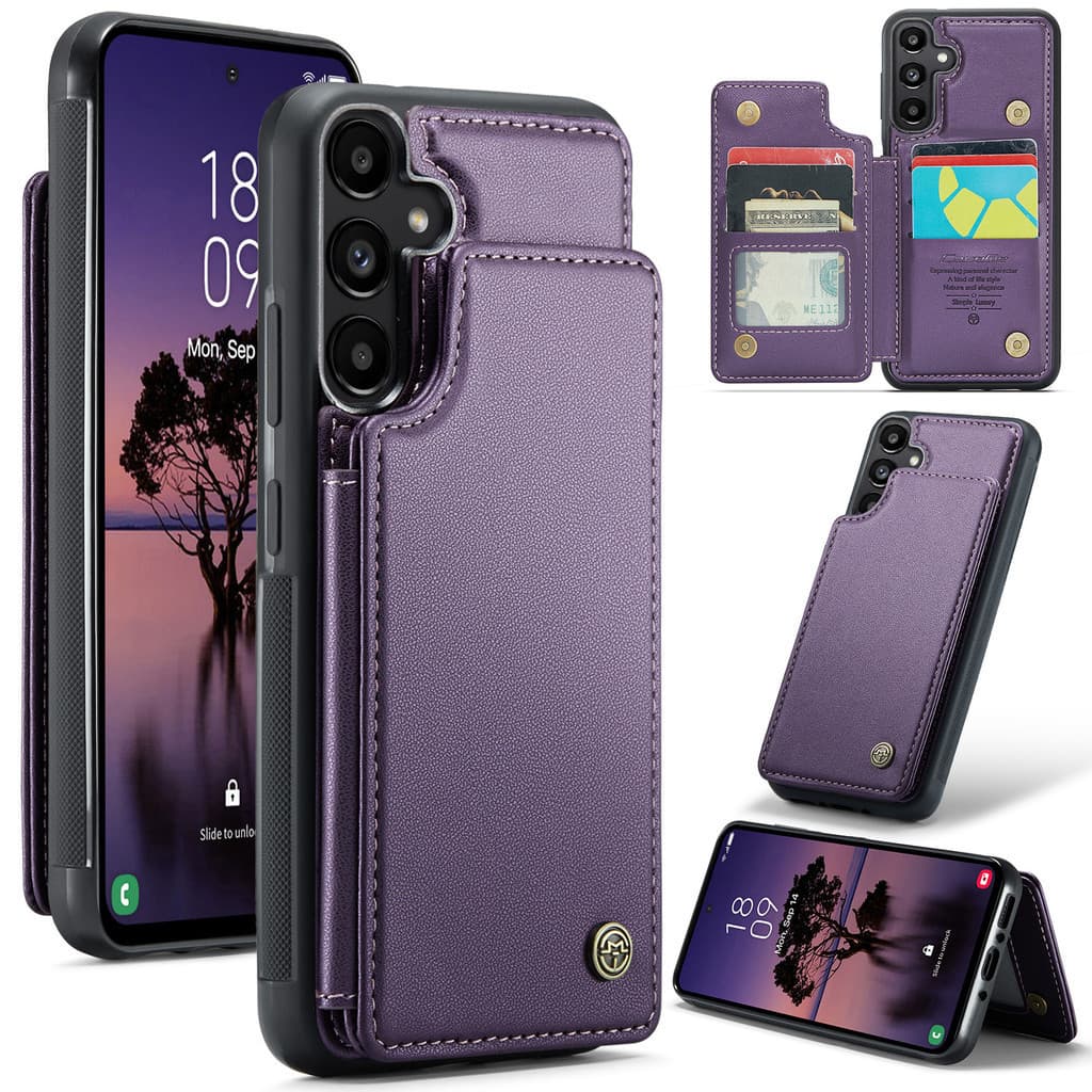 Para Samsung Galaxy A16 A36 A56 A15 S25 FE S24 S23 S22 Ultra Plus Carteira De Cartão À Prova De Choque Slots Fino Ajuste