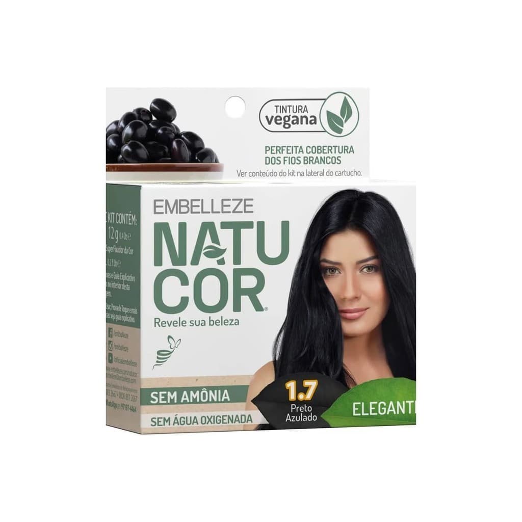 Tintura Embelleze Natucor 1.7 Preto Azulado