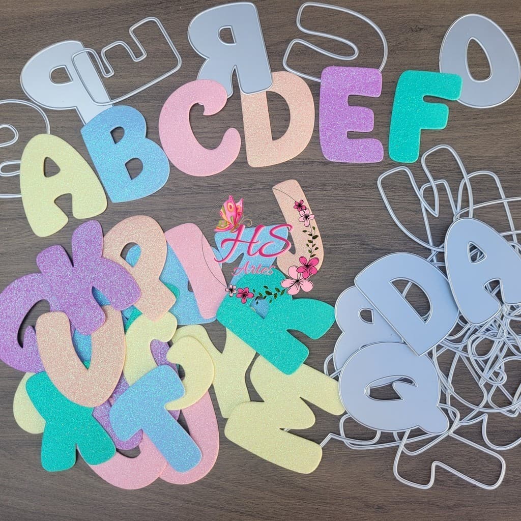 Faca de Corte e Relevo Scrapbook Alfabeto 7 cm
