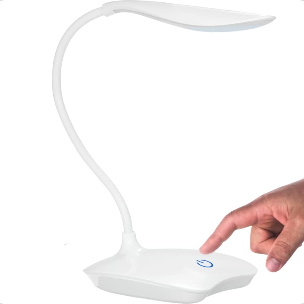 Luminária Articulável de Mesa Led Touch Abajur Cama Quarto Escritório Trabalho Escolar Estudos Recarregável