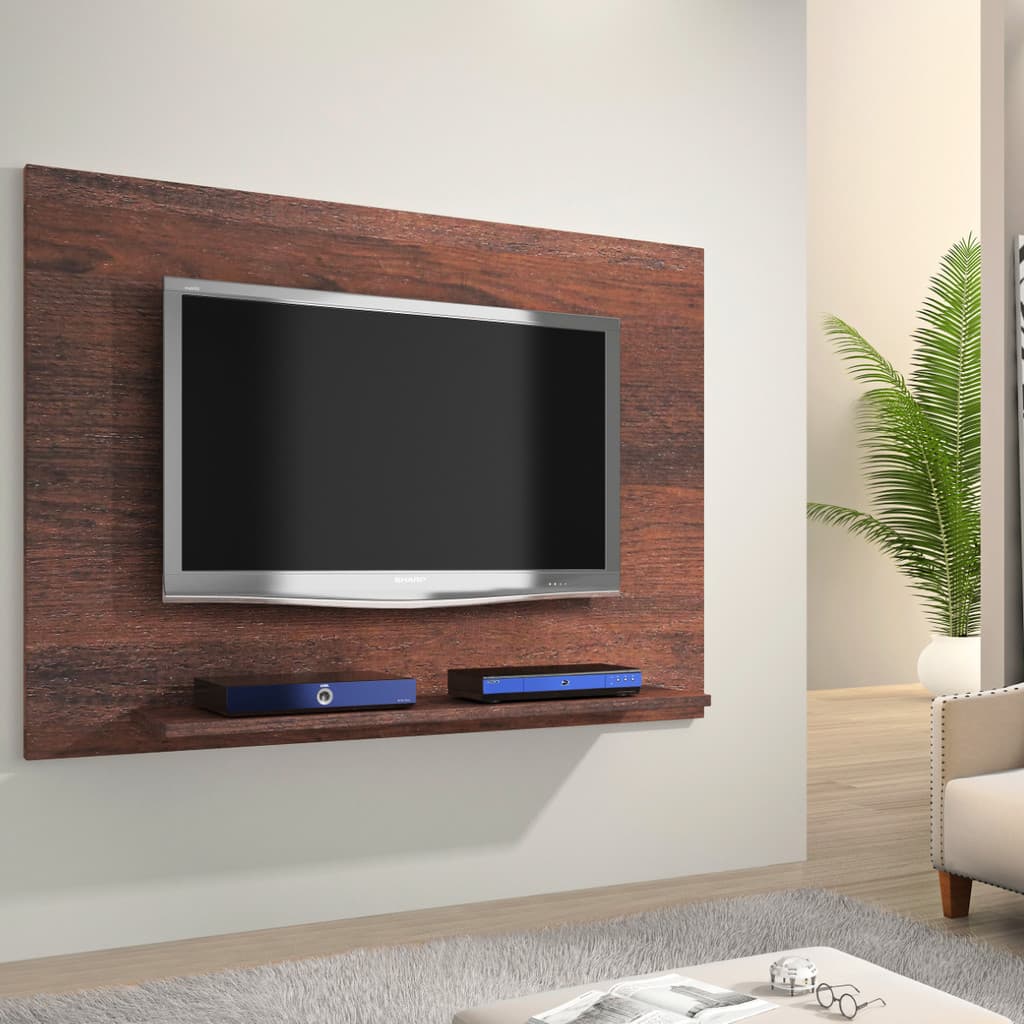 Painel de Parede Simples TV Suspenso Prateleira/Nicho