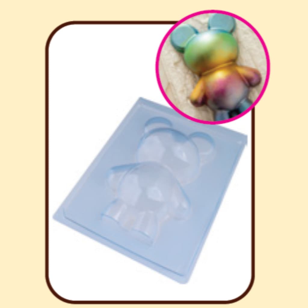 Forma com Silicone 3 partes para Chocolate Urso Grande 500 g - Forma para chocolate - Forma ovo de Páscoa
