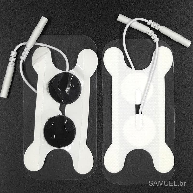 10/20pcs Disfagia Eletrodo Colar Pin 2mm Tipo Cauda para Estimulador Muscular Massager Fisioterapia Acessórios Eletrodo