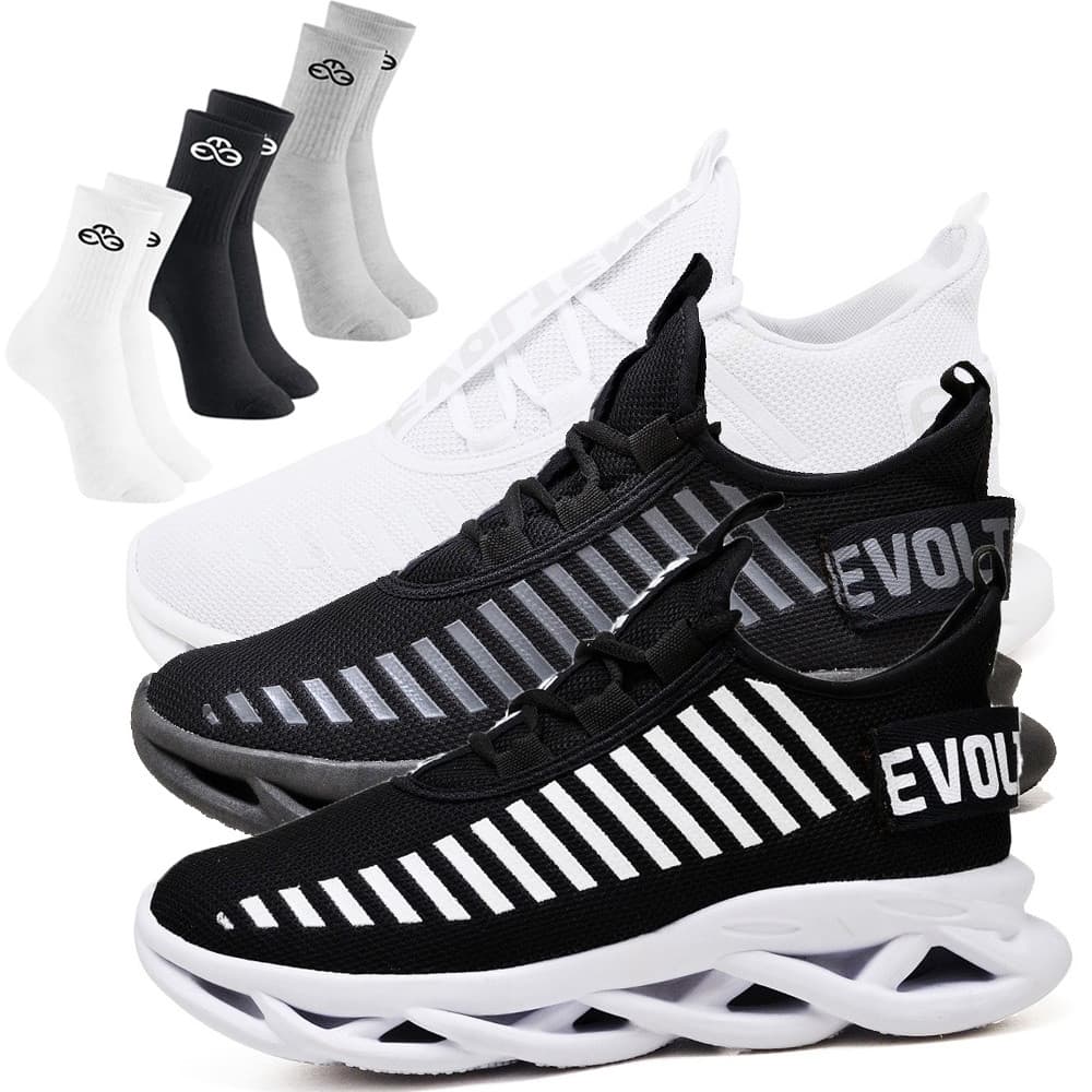 Kit deTênis Esportivo Macio Corrida Promoção Meia Brinde- 3 Pares