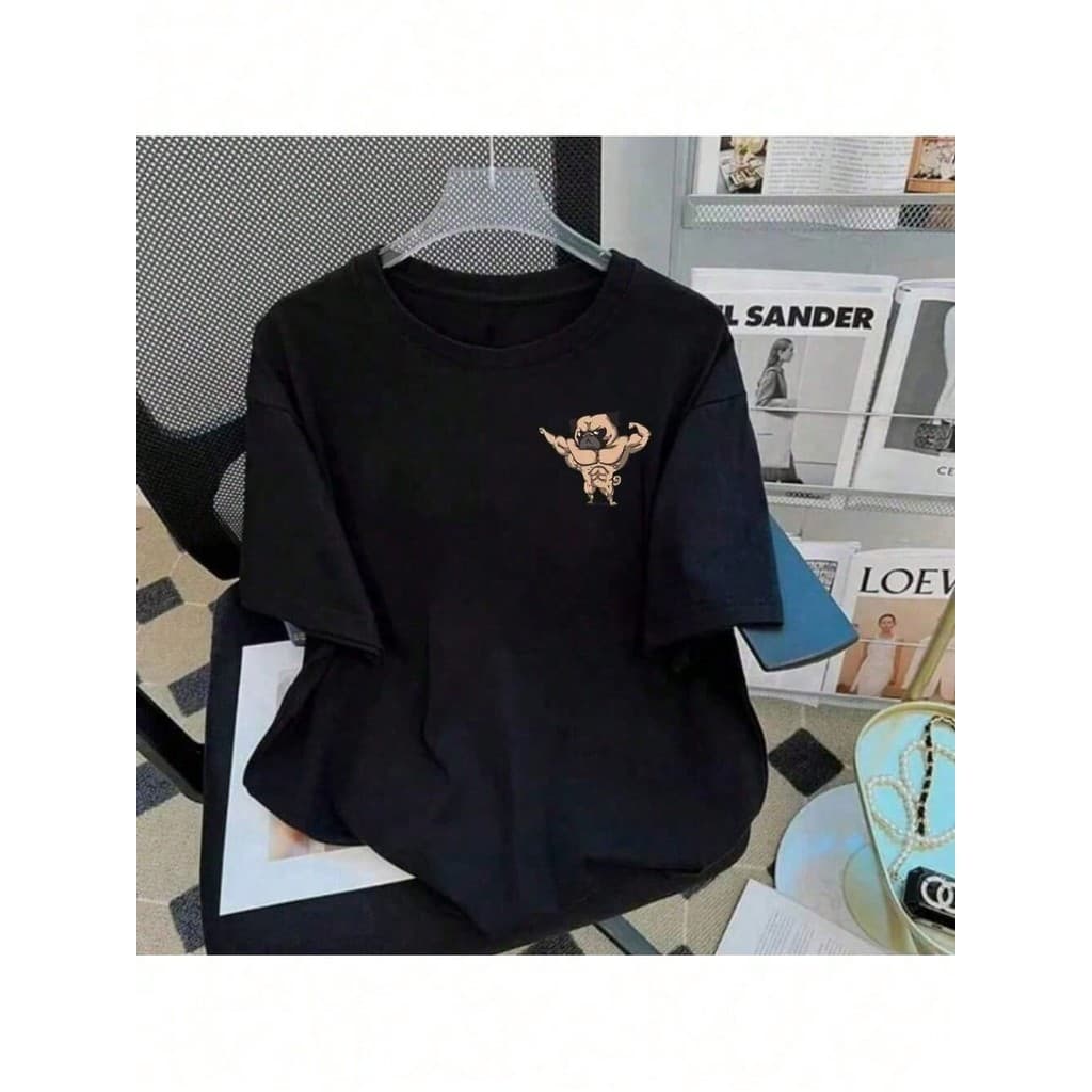 Camiseta Unissex 100% Algodão Pug Maromba Desenho Streetwear Lançamento Envio Hoje Plus Size