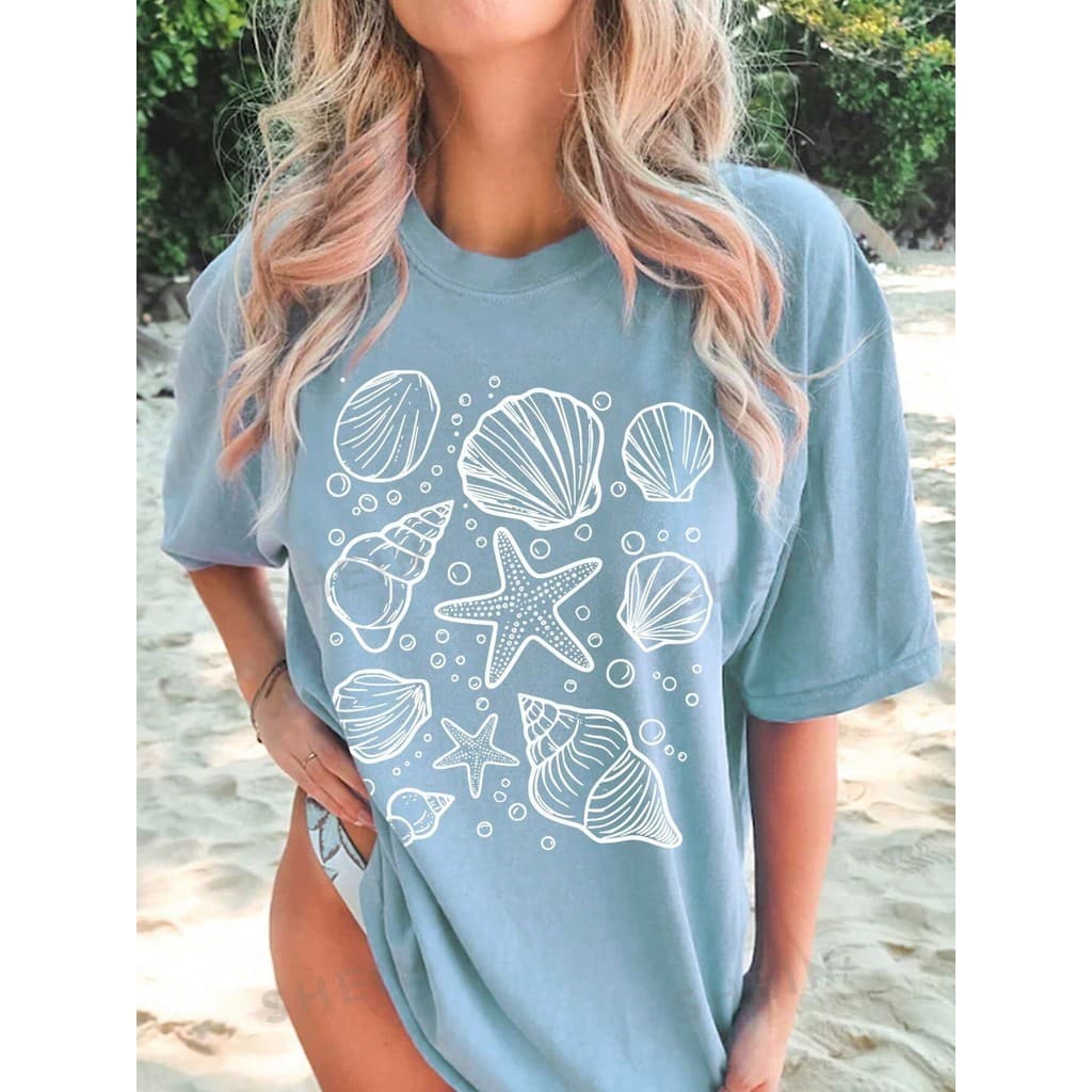 Camiseta Feminina Com Estampa De Concha