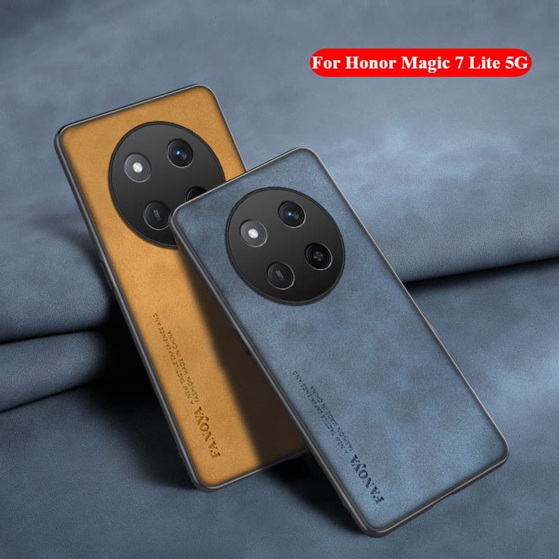 Capas De Telefone Com Textura Fosca De Couro Para honor Magic 7 Lite 5G 2025 6 5 4G 5G Invólucro Macio TPU Proteção De B