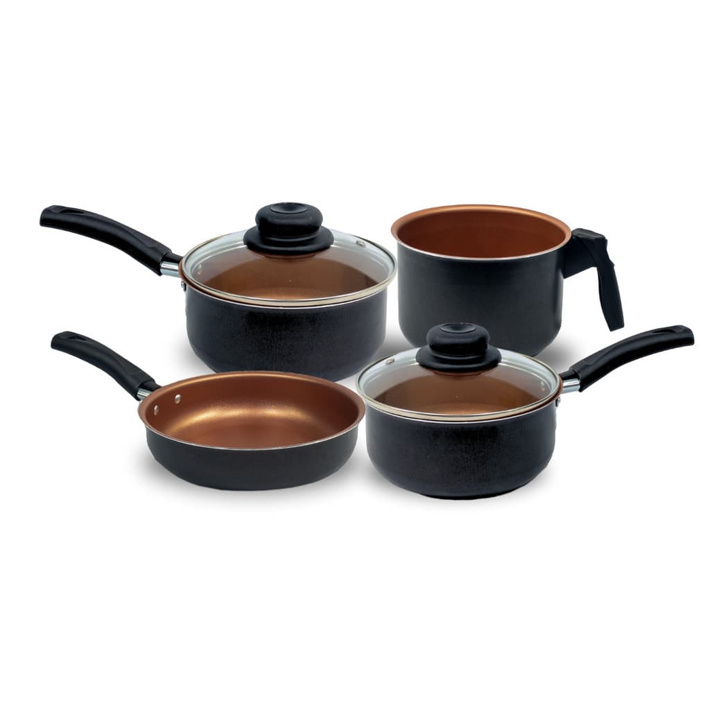 Jogo De Panela Teflon Kit Conjunto Panelas Veneza Antiaderente Forte 4 Pcs