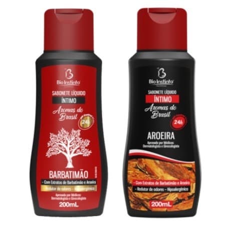 kit sabonete intimo Liquido Barbatimão + Aroeira 200ml Bio Instinto