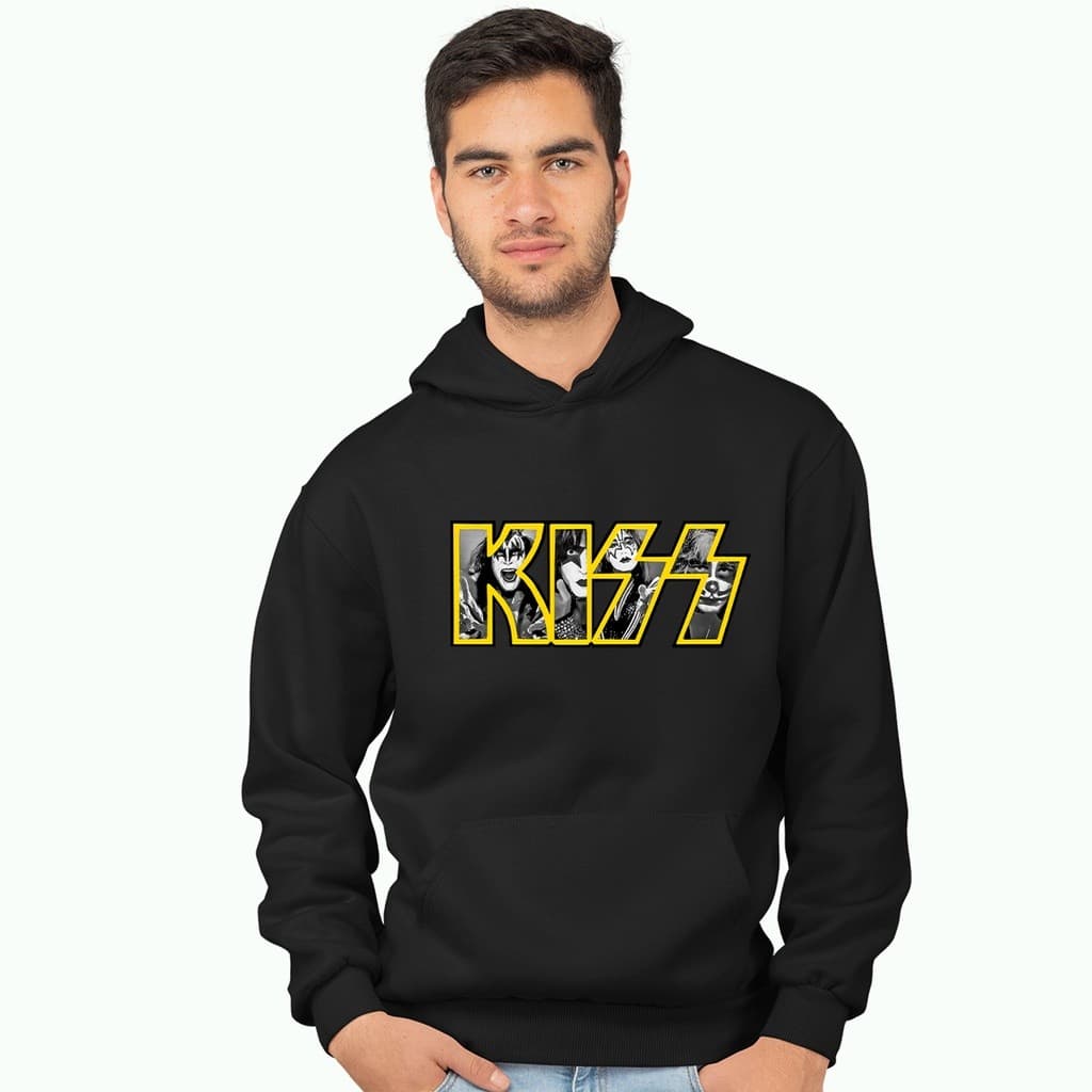 Moletom Canguru Blusao Banda Kiss Rock N Roll Integrantes Unissex -MAYYN.