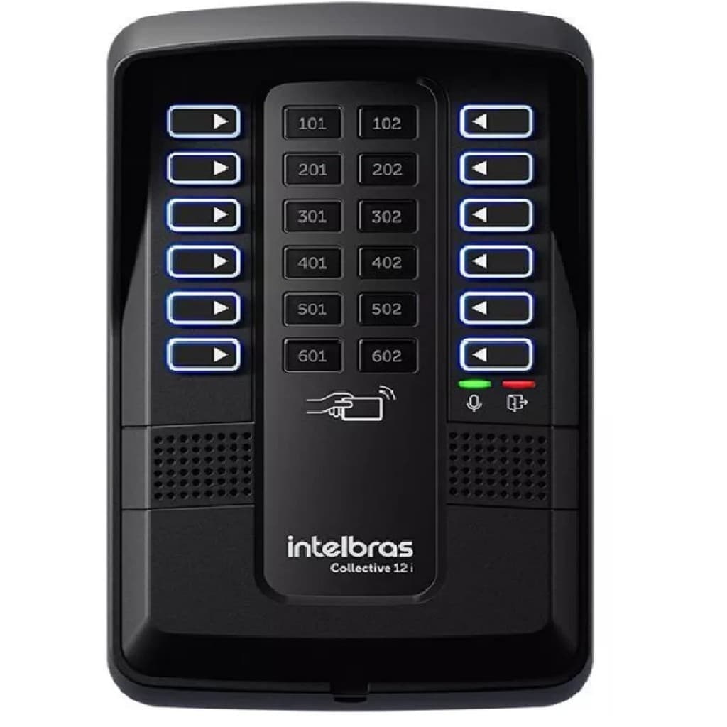 Central de Interfonia 12 Pontos Com Controlador de Acesso RFID Collective 12i Intelbras