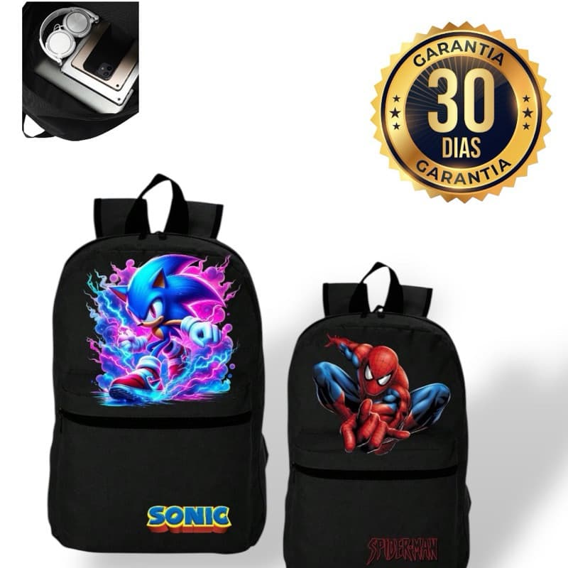 2 Mochila Escolar infantil Masculina Grande Feminina Muito Reforçada