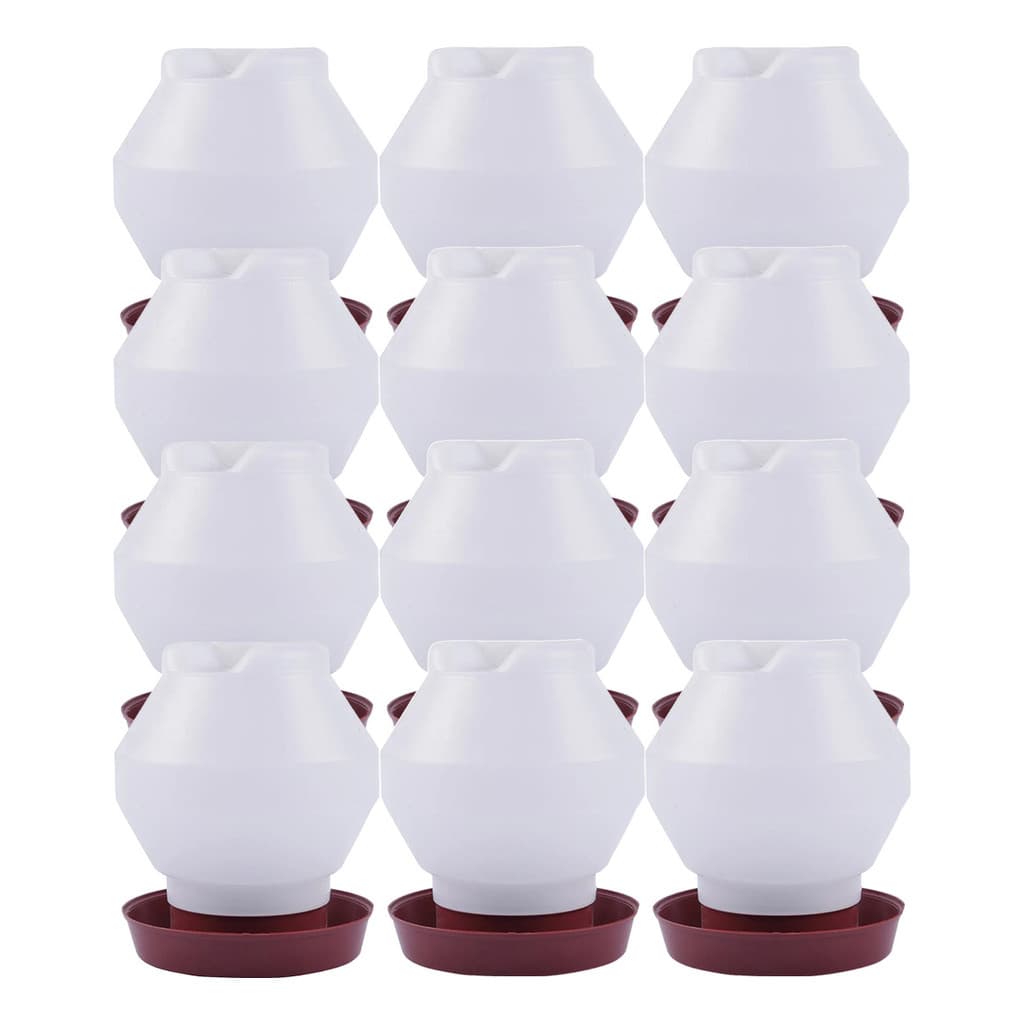 Kit 12 Unidades Bebedouro Para Frango Pintinhos Aves Galinha 2 Litros