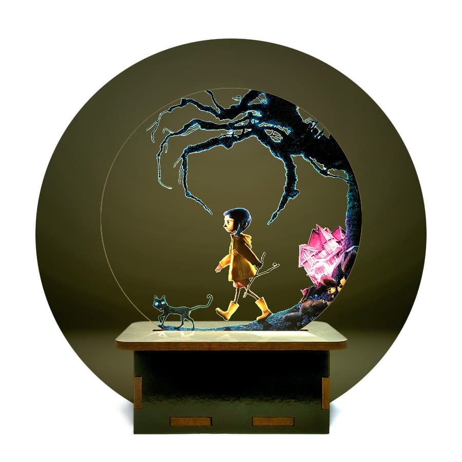 Mini Luminária Coraline e o Mundo Secreto UV