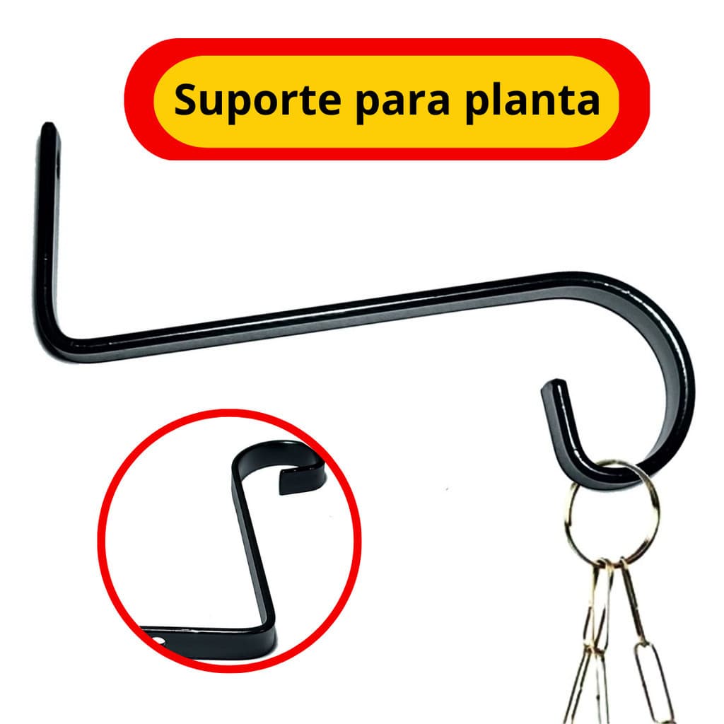 Suporte Rústico Gancho ideal P/ Jardim Pendurar Plantas Flores Samambaia
